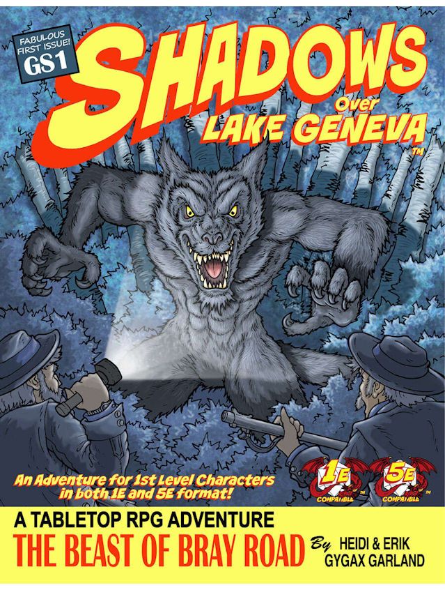 Dungeon Module GS1 Shadows Over Lake Geneva The Beast Of Bray Road (5E 1E)