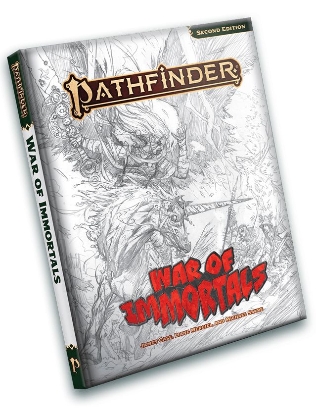 Pathfinder RPG War Of Immortals Sketch Cover