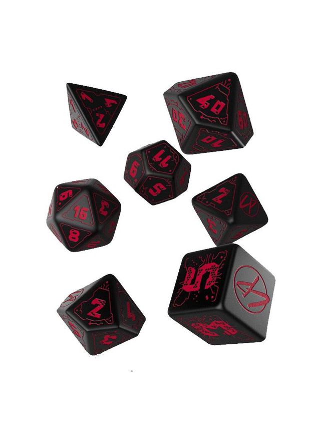 Cyberpunk Red The Roleplaying Game Blood Over Chrome Dice Set