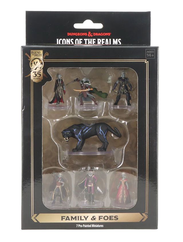 Dungeons & Dragons Icons Of The Realms The Legend Of Drizzt 35th Anniversary Family & Foes Boxed Set