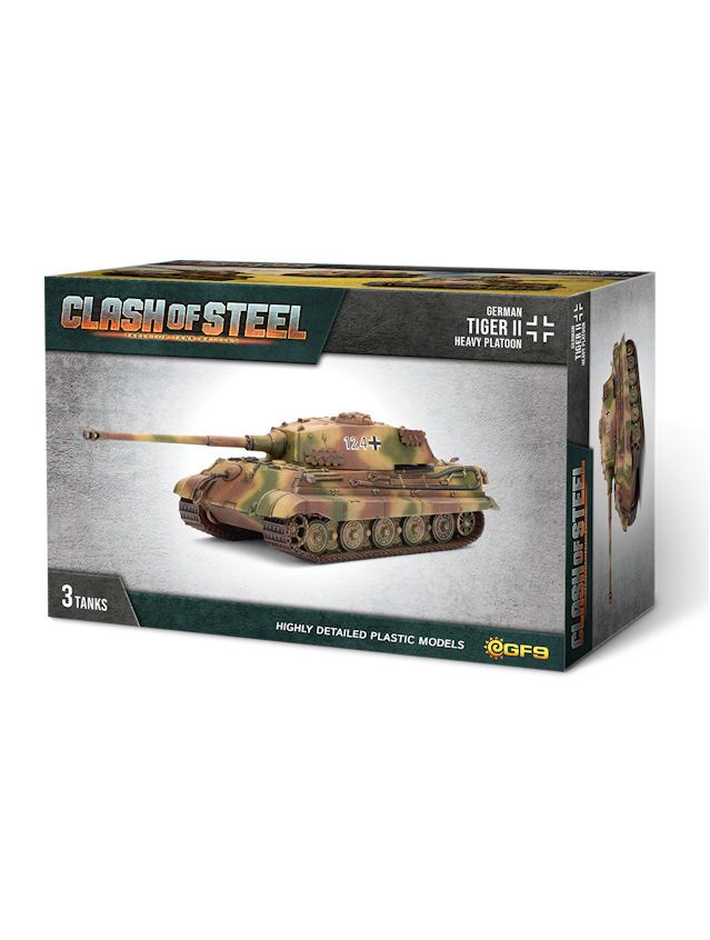 Clash Of Steel German Tiger II Heavy Tank Platoon (x3 Plastic)
