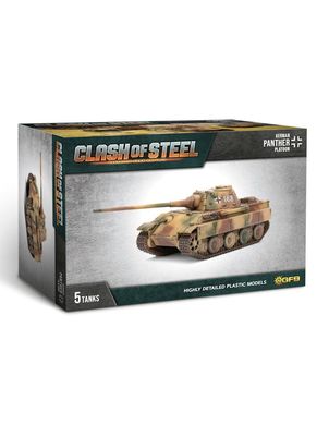 Clash Of Steel German Panther (8.8cm) Tank Platoon (x5 Plastic)