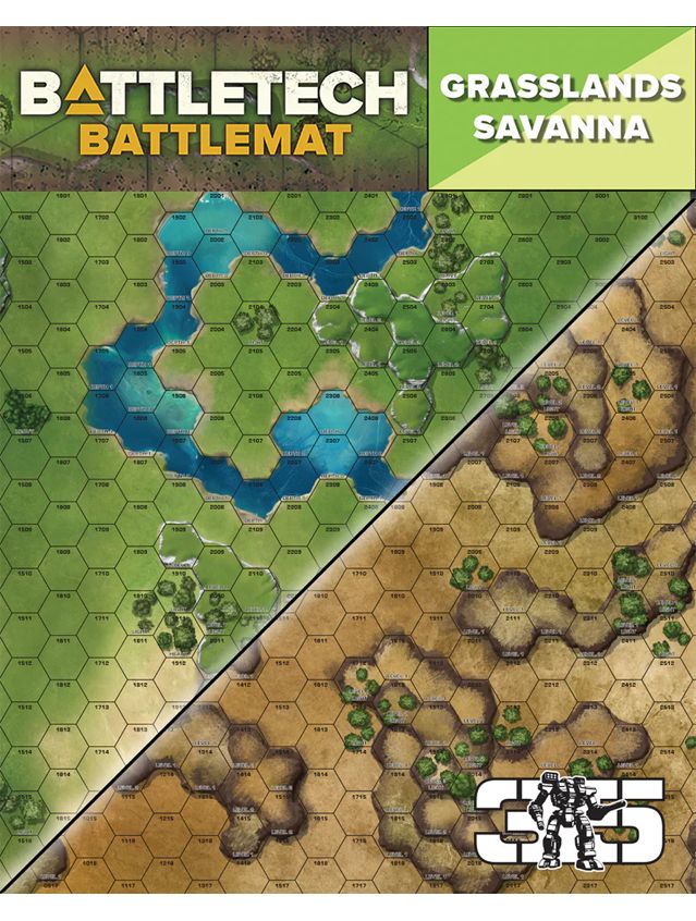 Battletech Grasslands Savanna Battle Mat