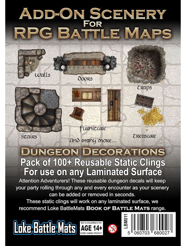 Battle Mats Add-On Scenery Pack Dungeon Decorations