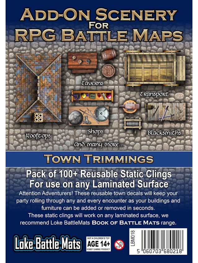 Battle Mats Add-On Scenery Pack Town Trimmings