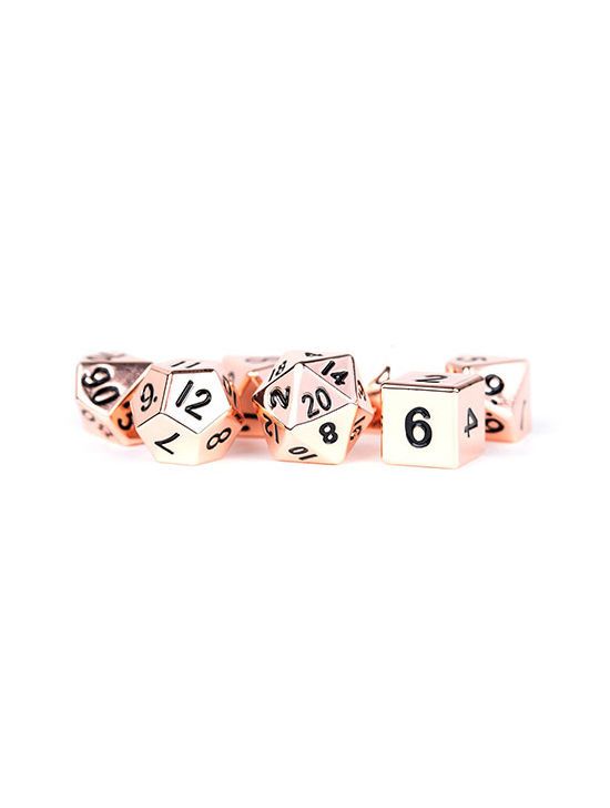 16mm Metal Polyhedral Dice Set Copper