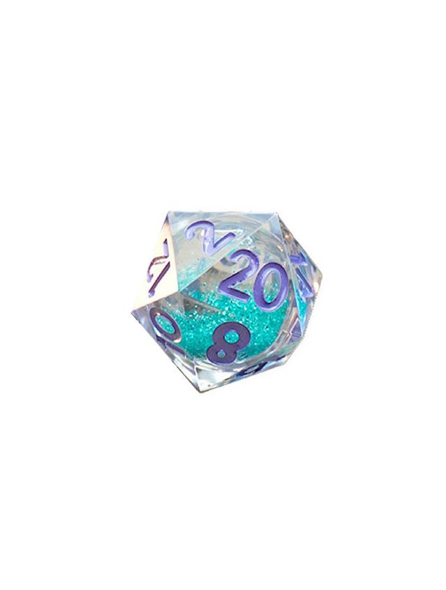 Individual D20 Elixir Liquid Core Dice Disco Vibes