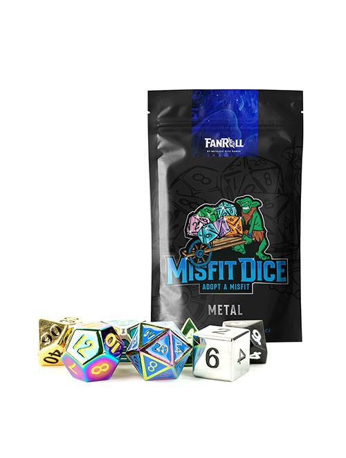 Mystery Misfit Metal Polyhedral Dice Set