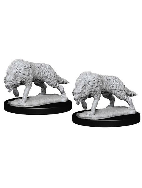 Wizkids Deep Cuts Unpainted Miniatures Timber Wolves (Wave 7)
