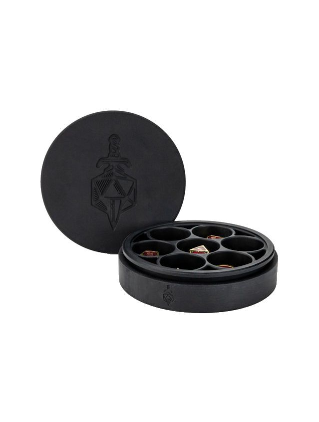 Silicone Round Dice Case Black