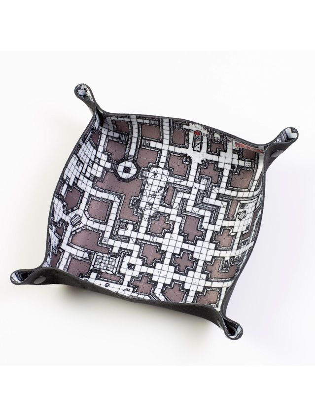 Dungeon Grey Inked Adventures Square Folding Dice Tray