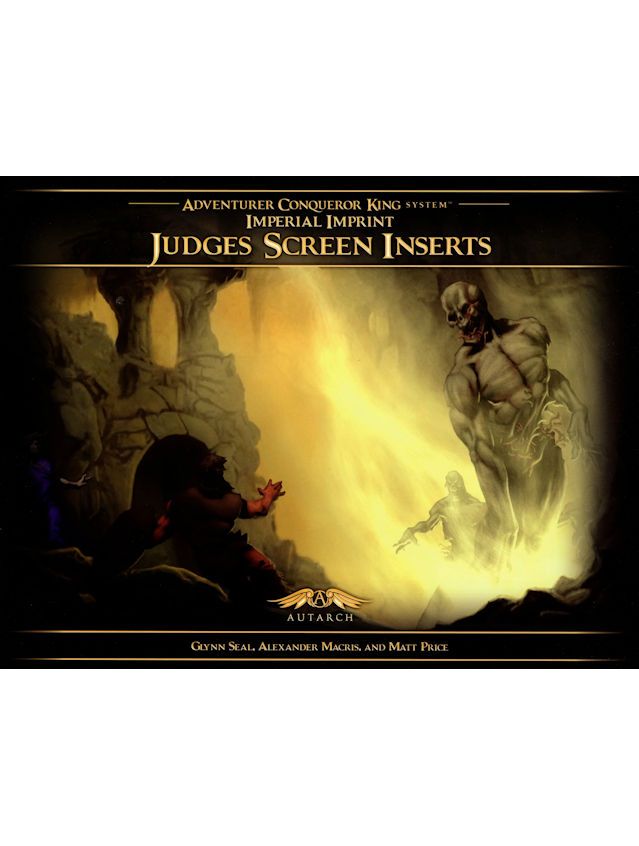 Adventurer Conqueror King System II Revised Judges Screen Inserts (ACKS II)