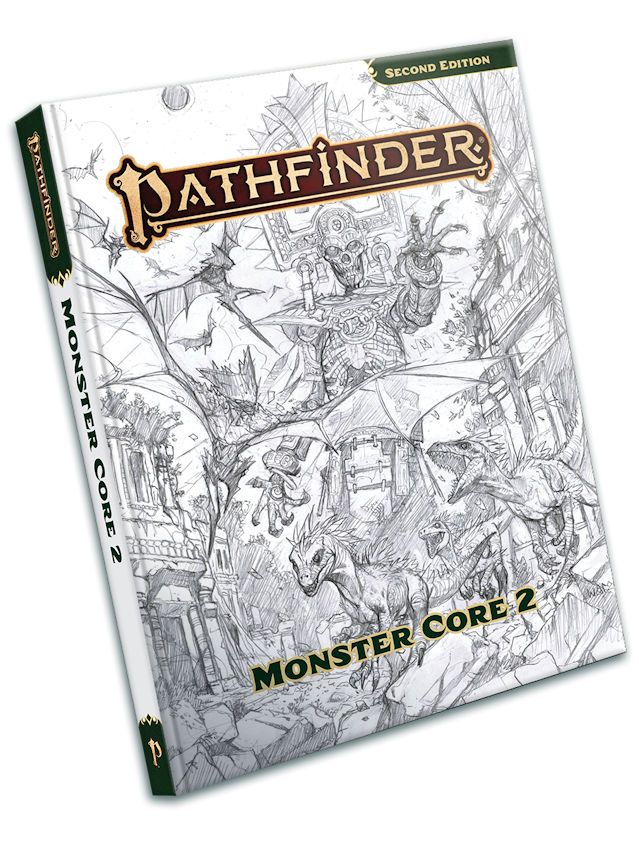 Pathfinder RPG Monster Core 2 Sketch Cover