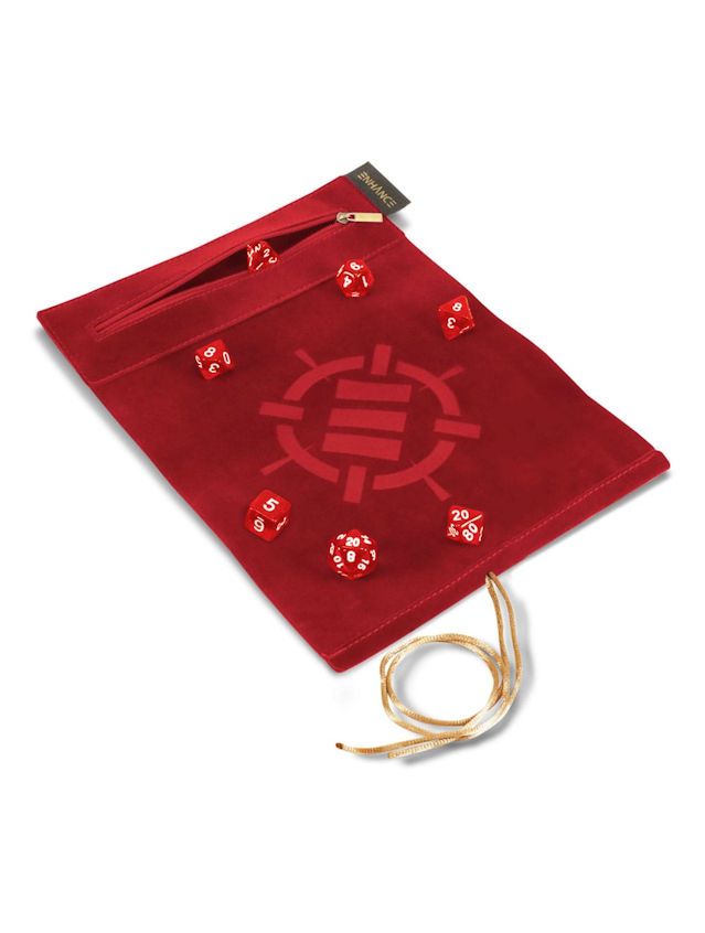 Enhance Tabletop Roll On A Scroll Bag With Dice Red Enhance Tabletop Roll On A Scroll Bag With Dice Red