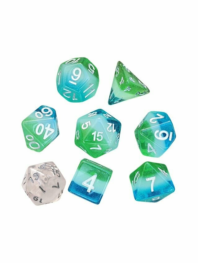 Blue Hawaiian Polyhedral Dice Set Blue Hawaiian Polyhedral Dice Set