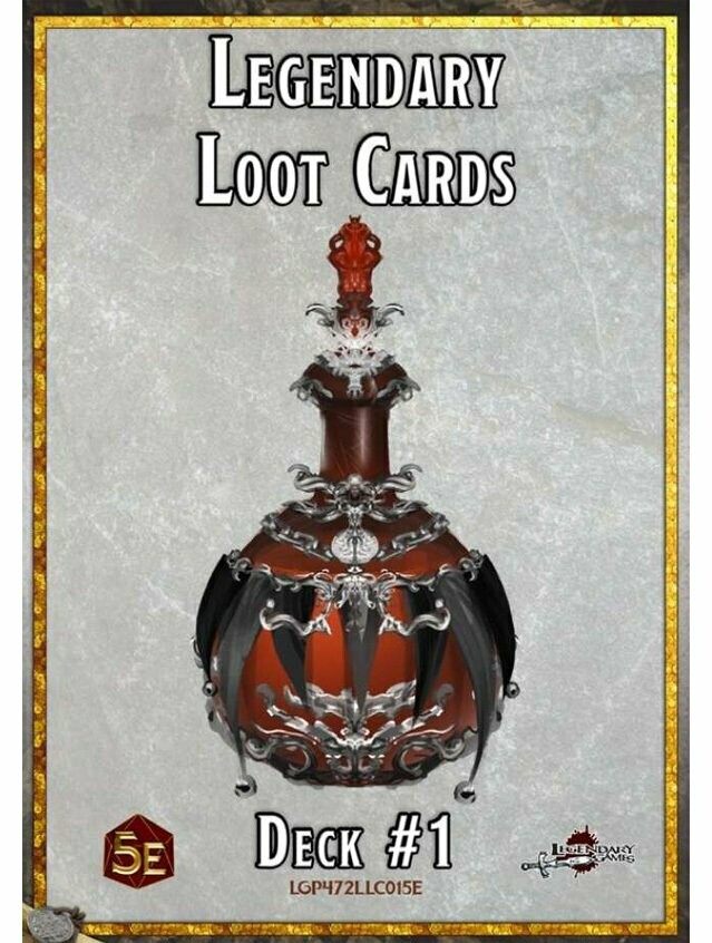 Legendary Loot Cards Deck #1 5e Legendary Loot Cards Deck #1 5e