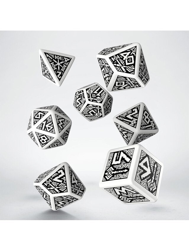 Dwarven White & Black Dice Set Dwarven White & Black Dice Set
