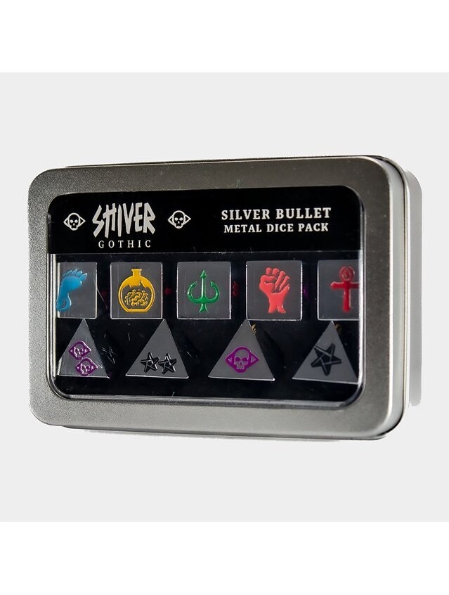 Shiver Gothic Silver Bullet Metal Monster Game Dice Shiver Gothic Silver Bullet Metal Monster Game Dice