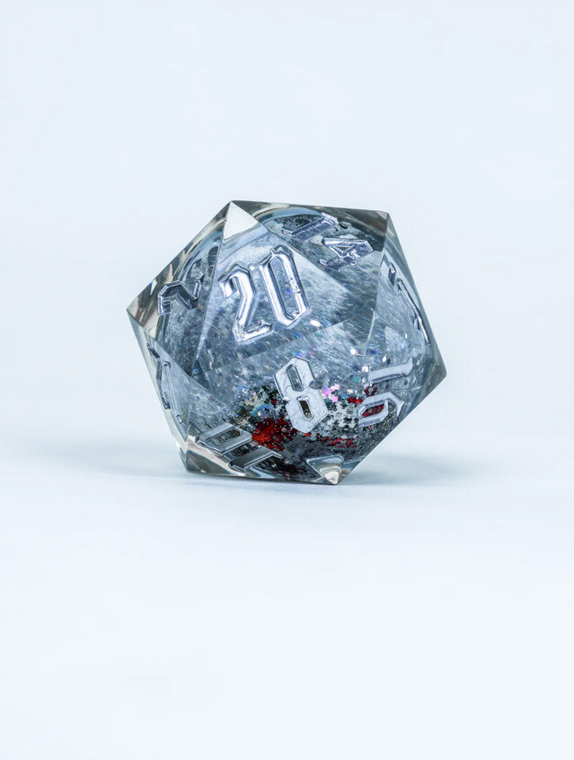 Christmas Silver Snow Globe 54mm D20 Christmas Silver Snow Globe 54mm D20