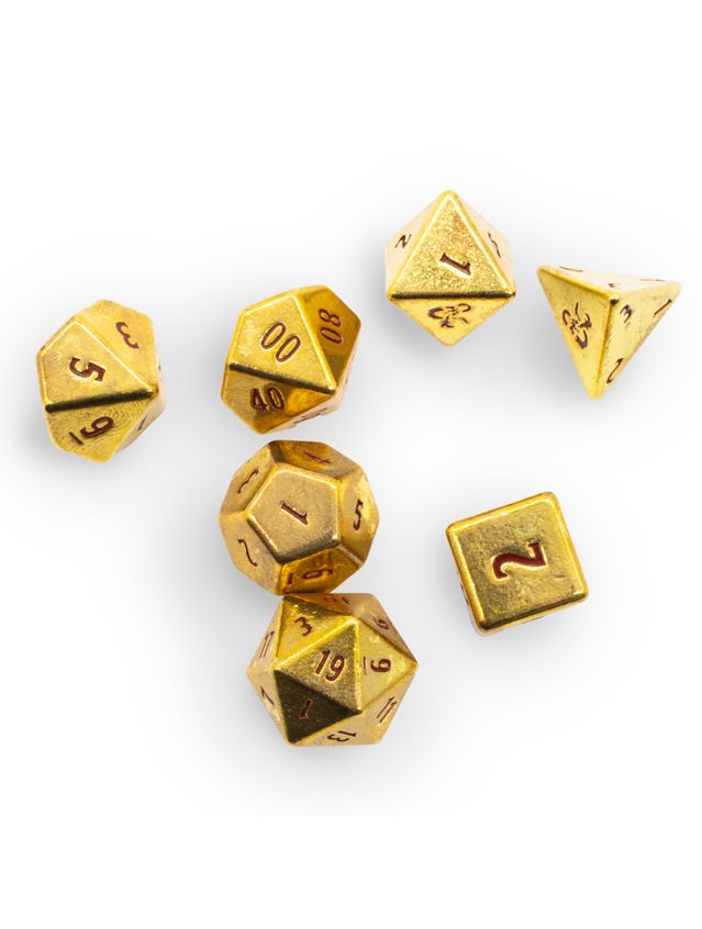 Dungeons & Dragons 50th Anniversary Heavy Metal 7 RPG Dice Set Dungeons & Dragons 50th Anniversary Heavy Metal 7 RPG Dice Set