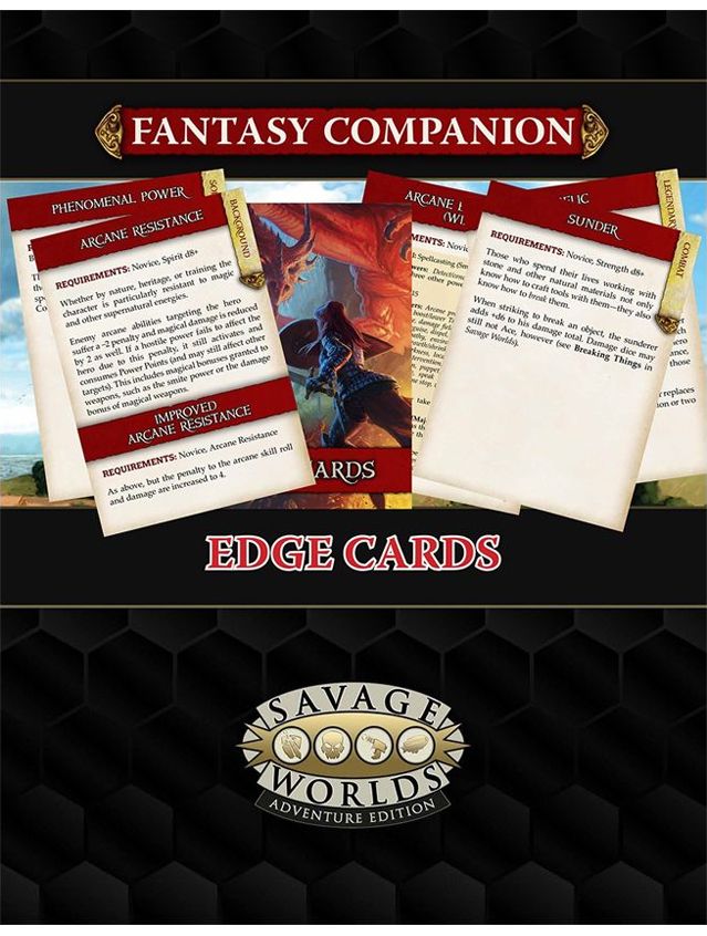 Savage Worlds Fantasy Companion Edge Cards Savage Worlds Fantasy Companion Edge Cards