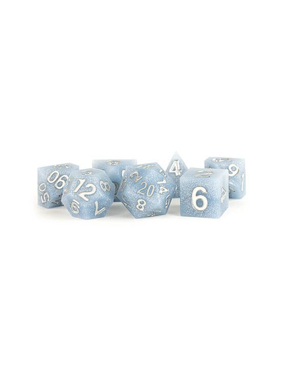 16mm Sharp Edge Silicone Rubber Poly Dice Set Glacial Debris 16mm Sharp Edge Silicone Rubber Poly Dice Set Glacial Debris