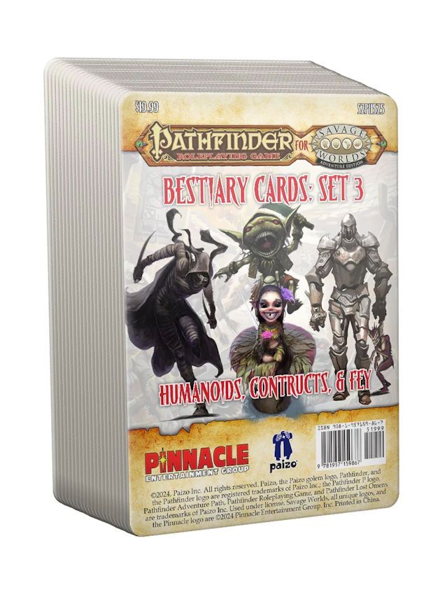 Savage Worlds Pathfinder Bestiary Card Pack #3 Savage Worlds Pathfinder Bestiary Card Pack #3