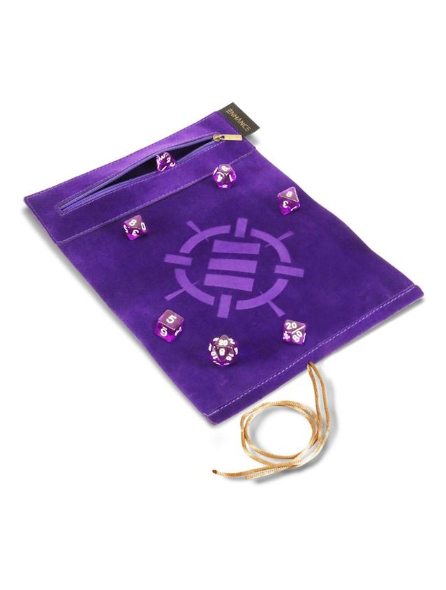 Enhance Tabletop Roll On A Scroll Bag With Dice Purple Enhance Tabletop Roll On A Scroll Bag With Dice Purple
