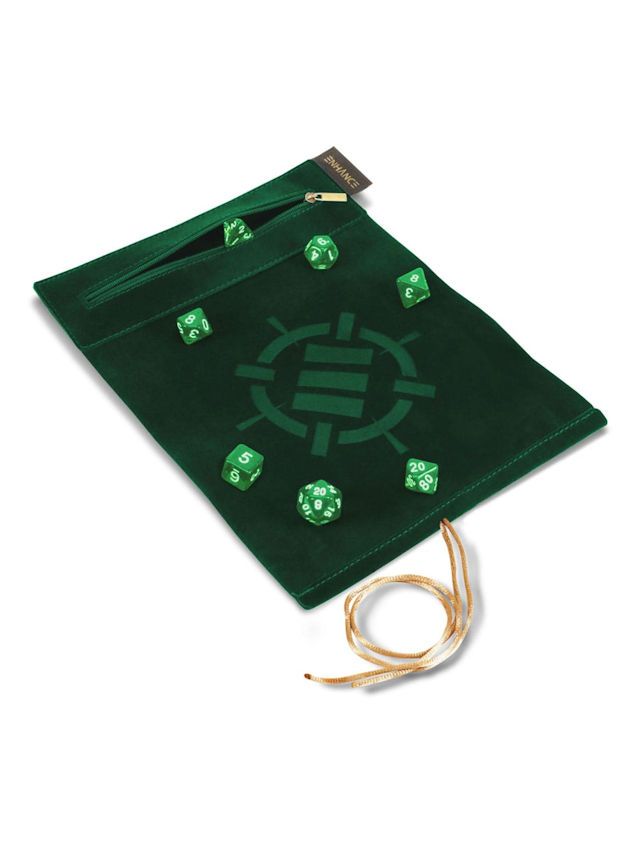 Enhance Tabletop Roll On A Scroll Bag With Dice Green Enhance Tabletop Roll On A Scroll Bag With Dice Green