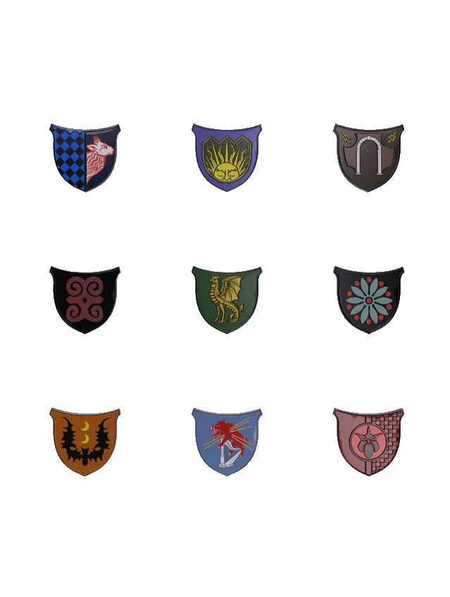 Dolmenwood Noble House Enamel Pins Set Dolmenwood Noble House Enamel Pins Set