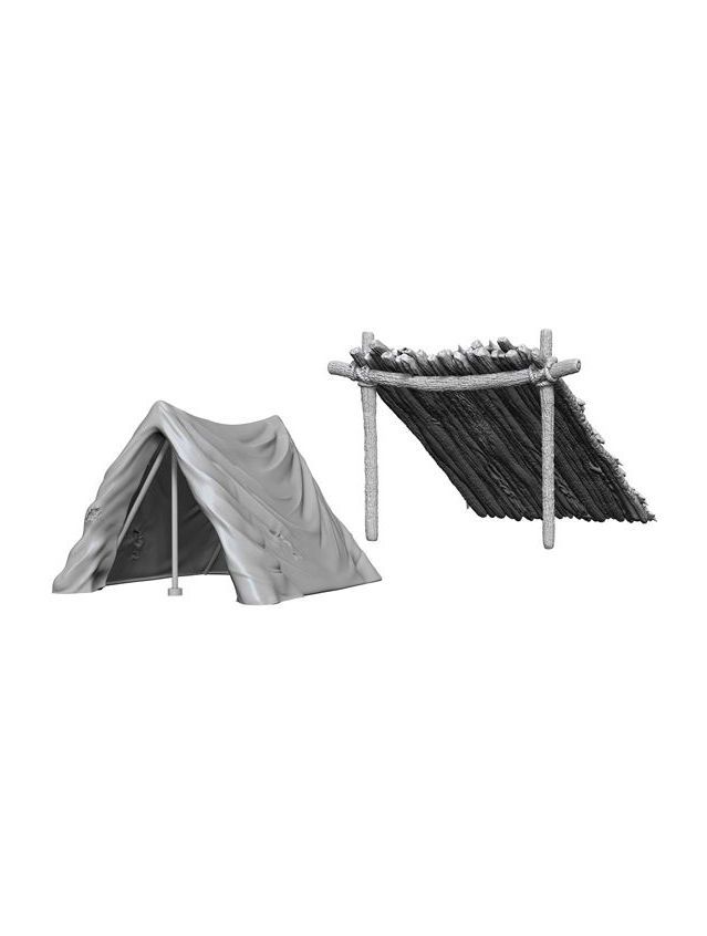 Wizkids Deep Cuts Unpainted Miniatures Tent And Lean-To (Wave 10) Wizkids Deep Cuts Unpainted Miniatures Tent And Lean-To (Wave 10)