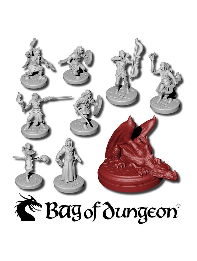Bag Of Dungeon 8 Characters + Red Dragon Boss