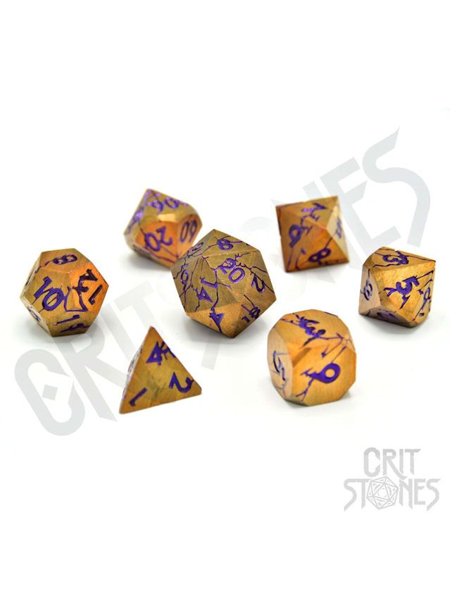 CritStones Metal Dice Set Shattered Sigils