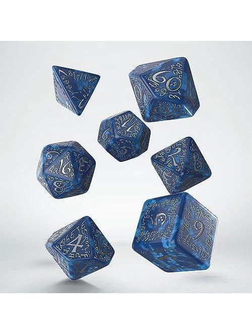 Elvish Cobalt & Silver Dice Set