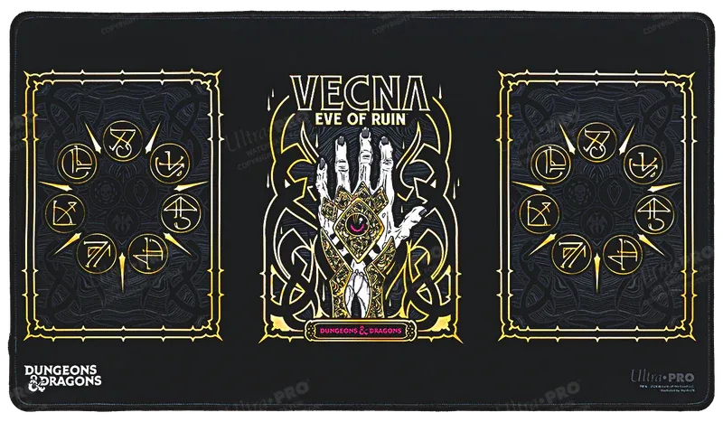 Dungeons & Dragons Vecna Eve Of Ruin Black Stitched Playmat All Art