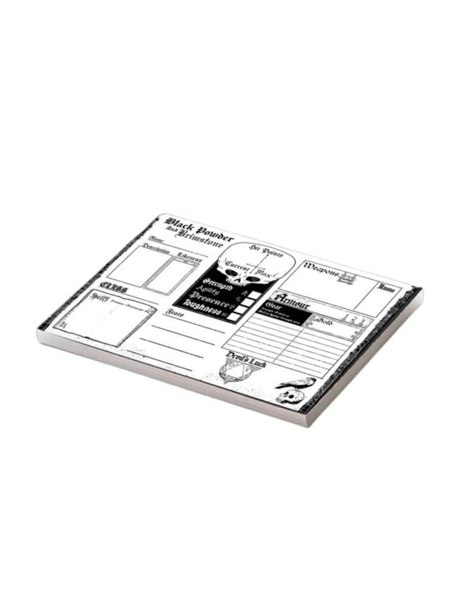 Black Powder And Brimstone RPG Character Sheets