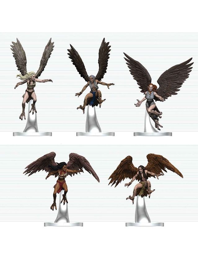 Dungeons & Dragons Icons Of The Realms Mini Figures Harpy Flock