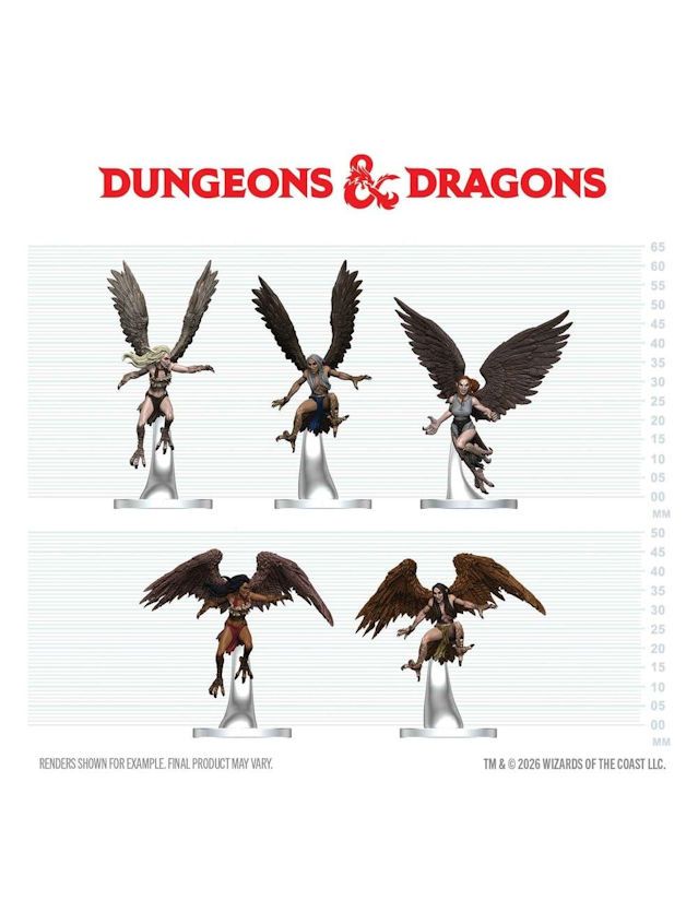 Dungeons & Dragons Icons Of The Realms Mini Figures Harpy Flock Dungeons & Dragons Icons Of The Realms Mini Figures Harpy Flock