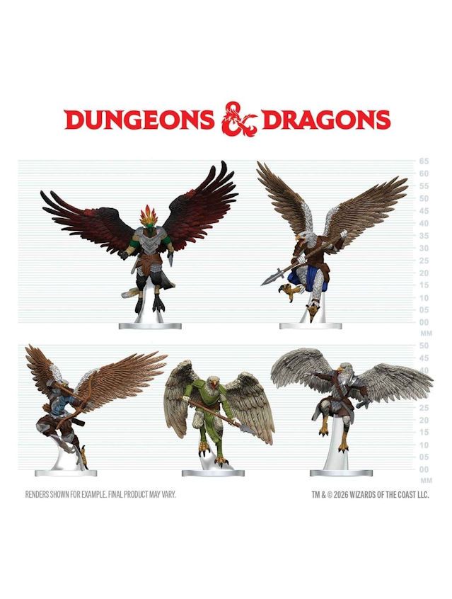Dungeons & Dragons Icons Of The Realms Mini Figures Aarakocra Flock