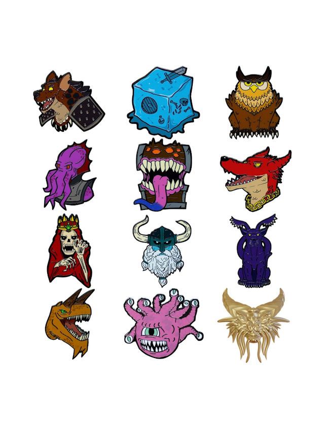 Dungeons & Dragons World Pin Badge Display 50th Anniversary Mystery Pin Badge Dungeons & Dragons World Pin Badge Display 50th Anniversary Mystery Pin Badge