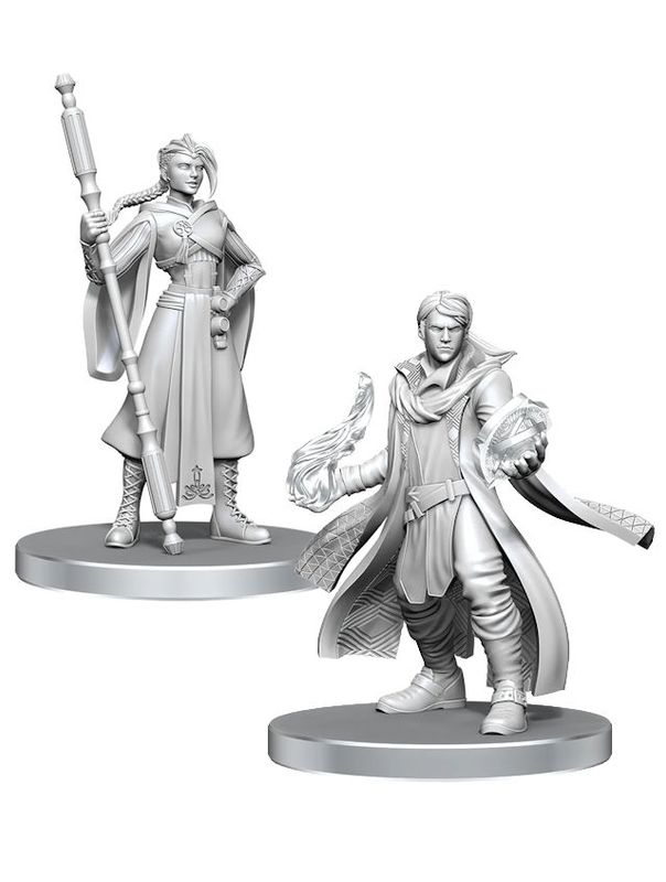 Critical Role Unpainted Miniatures Beauregard Lionett & Caleb Widogast