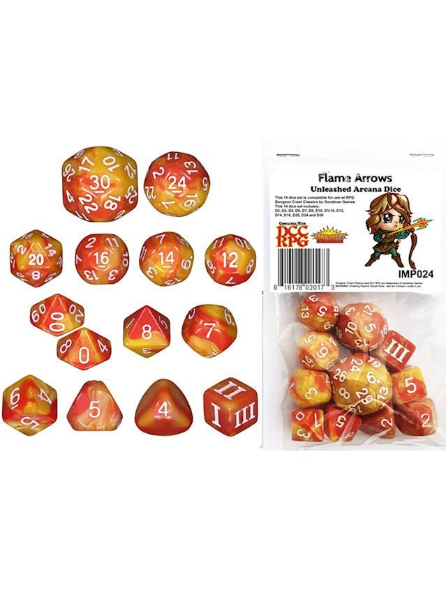 Dungeon Crawl Classics DCC Dice Flame Arrows Dungeon Crawl Classics DCC Dice Flame Arrows