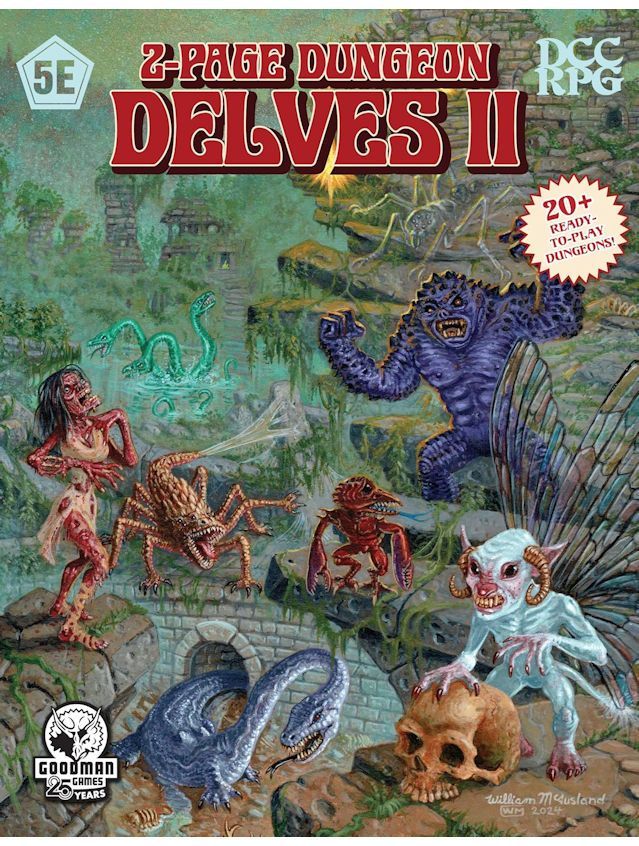 Dungeon Crawl Classics / 5E 2-Page Dungeon Delves II