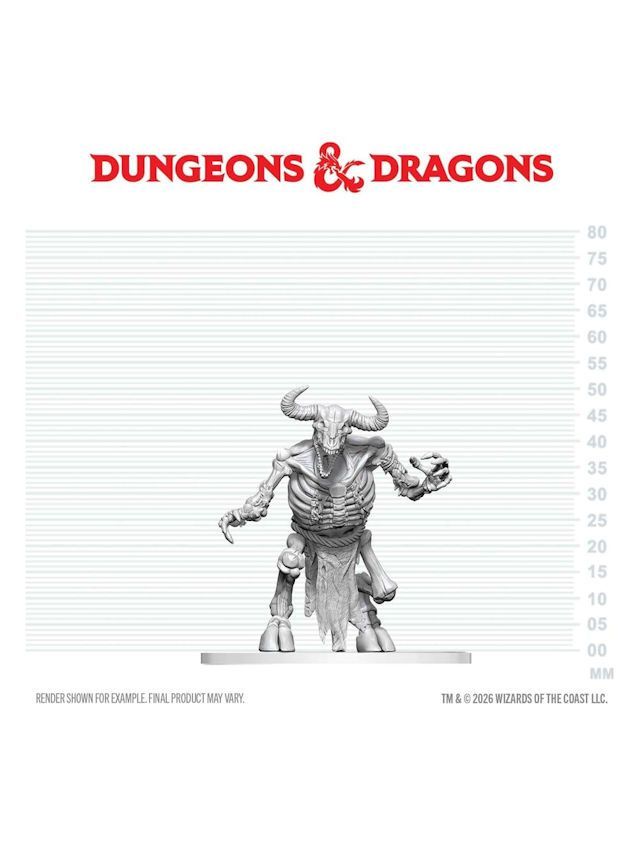 Dungeons & Dragons Nolzur's Marvelous Miniatures Unpainted Miniature Minotaur Skeleton Dungeons & Dragons Nolzur's Marvelous Miniatures Unpainted Miniature Minotaur Skeleton