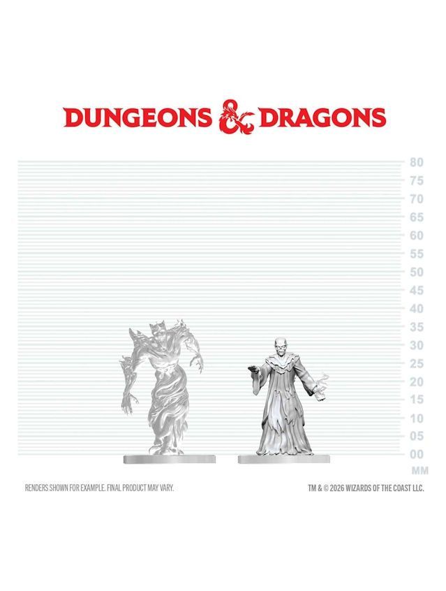 Dungeons & Dragons Nolzur's Marvelous Miniatures Unpainted Miniature Ghast Gravecaller & Wraith