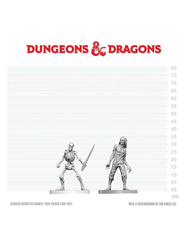 Dungeons & Dragons Nolzur's Marvelous Miniatures Unpainted Miniature Zombie & Skeleton Dungeons & Dragons Nolzur's Marvelous Miniatures Unpainted Miniature Zombie & Skeleton