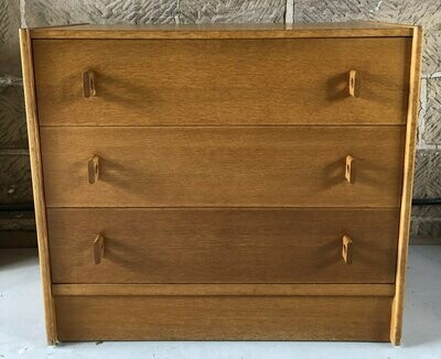 Vintage Teak Chest of Drawers With Finger-pull Handles