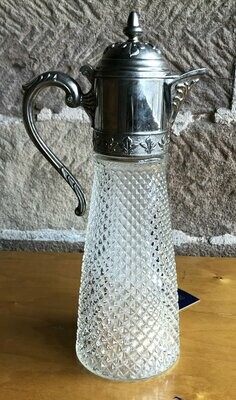 Silver Plated & Cut Glass Decanter