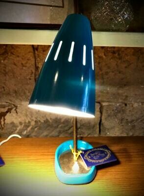 1970s Pifco industrial style desk lamp in Blue