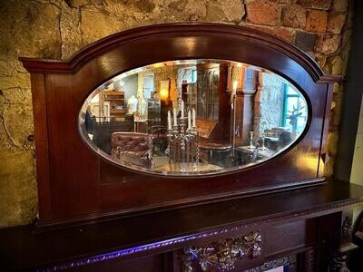 Edwardian Fireplace Overmantle mirror in Mahogany